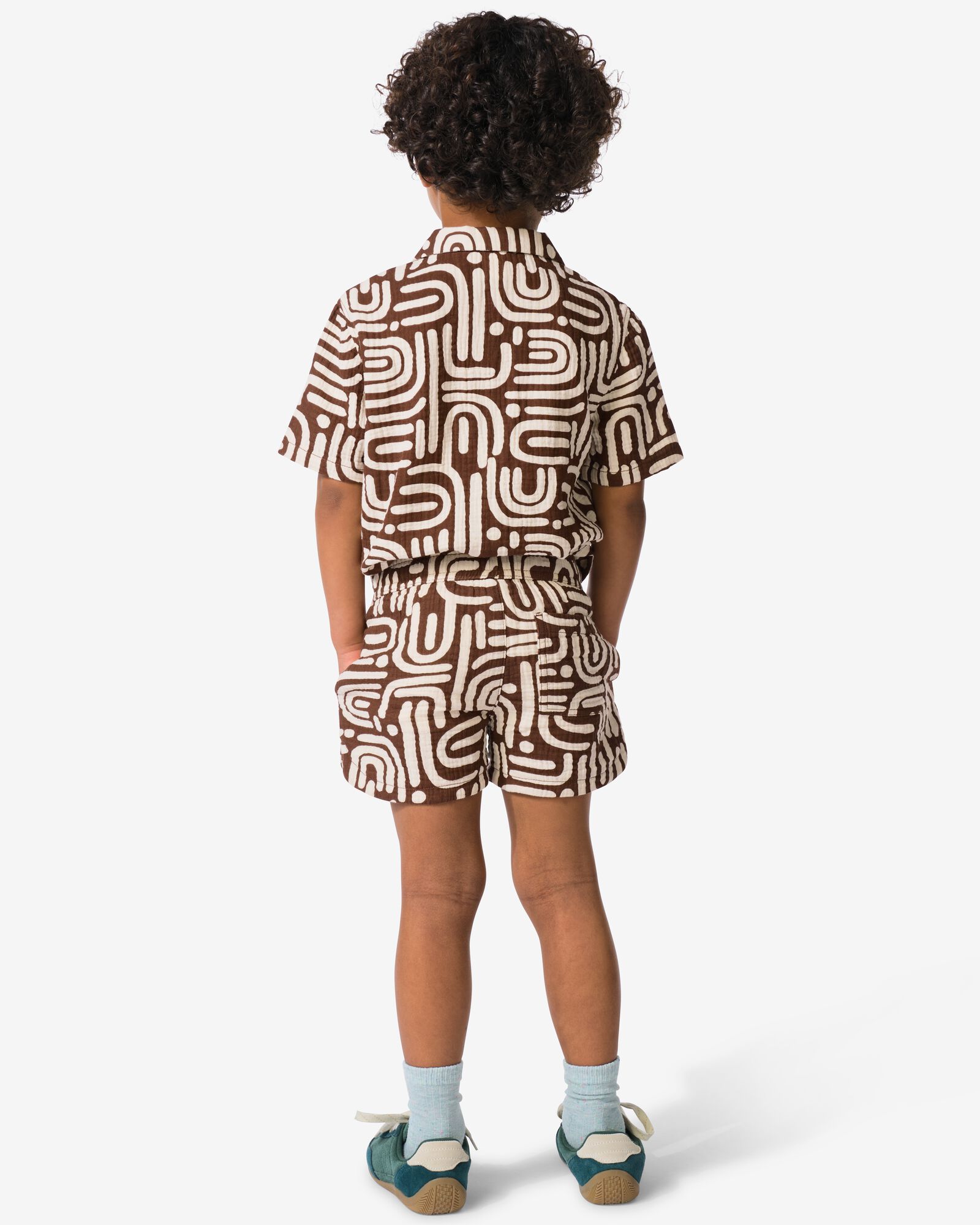 kindershort regular fit bruin bruin - 30716203BROWN - HEMA