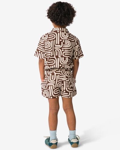kindershort regular fit bruin bruin - 30716203BROWN - HEMA