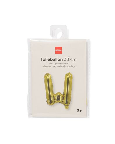 Folienballon Buchstabe W, 30 cm, Gold - 14260053 - HEMA
