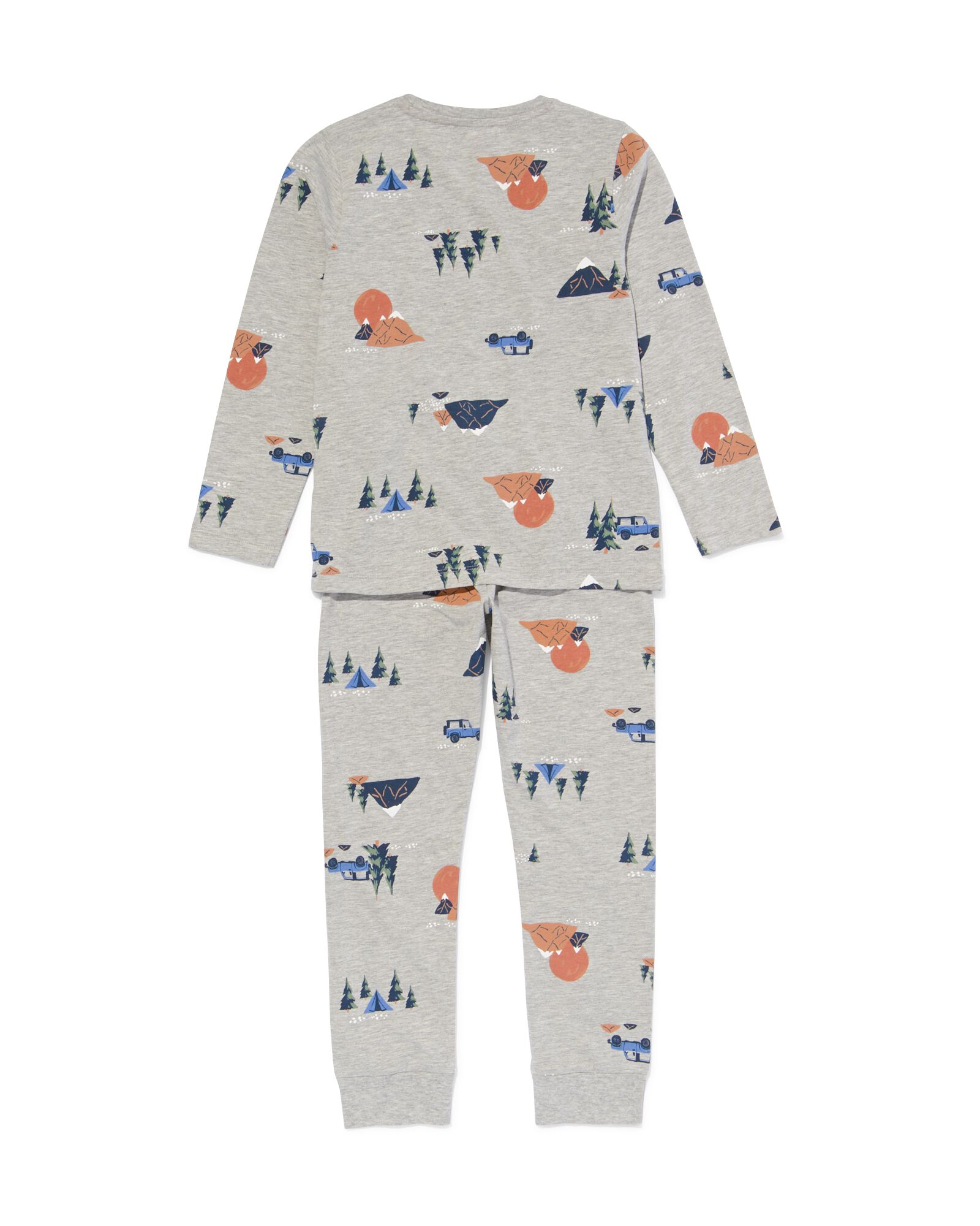Kinder-Pyjama, Abenteuer graumeliert graumeliert - 23020680GREYMELANGE - HEMA