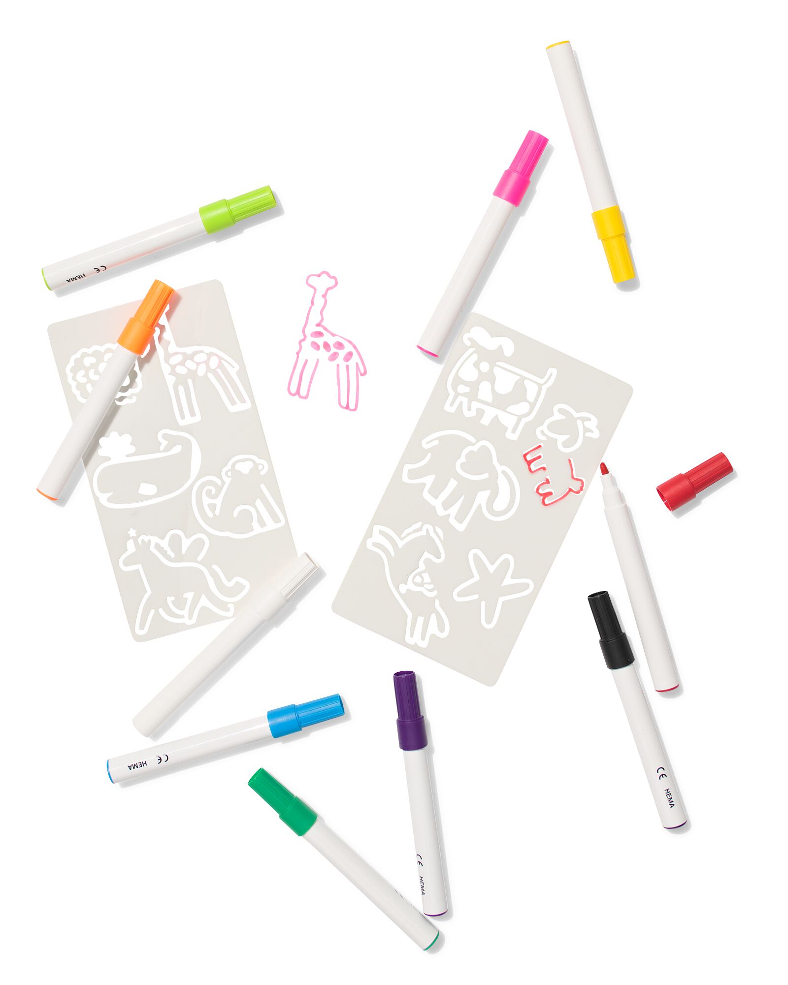 Fensterstifte mit Schablonen, 12-teilig - 15900177 - HEMA