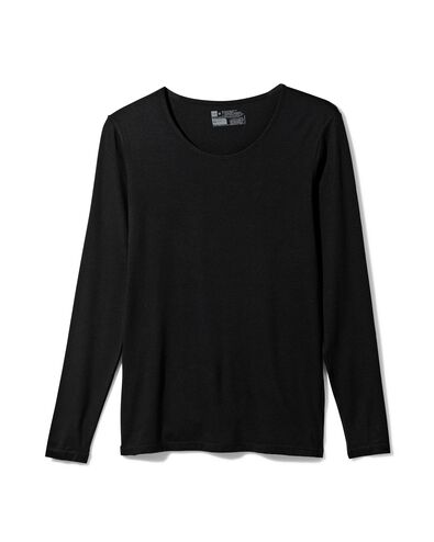 dames temptech T-shirt lange mouw zwart zwart - 1000022106 - HEMA