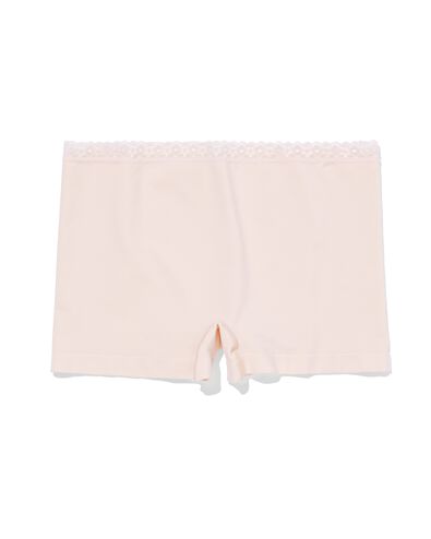 damesboxer naadloos micro met kant naturel naturel - 19603066NATURAL - HEMA
