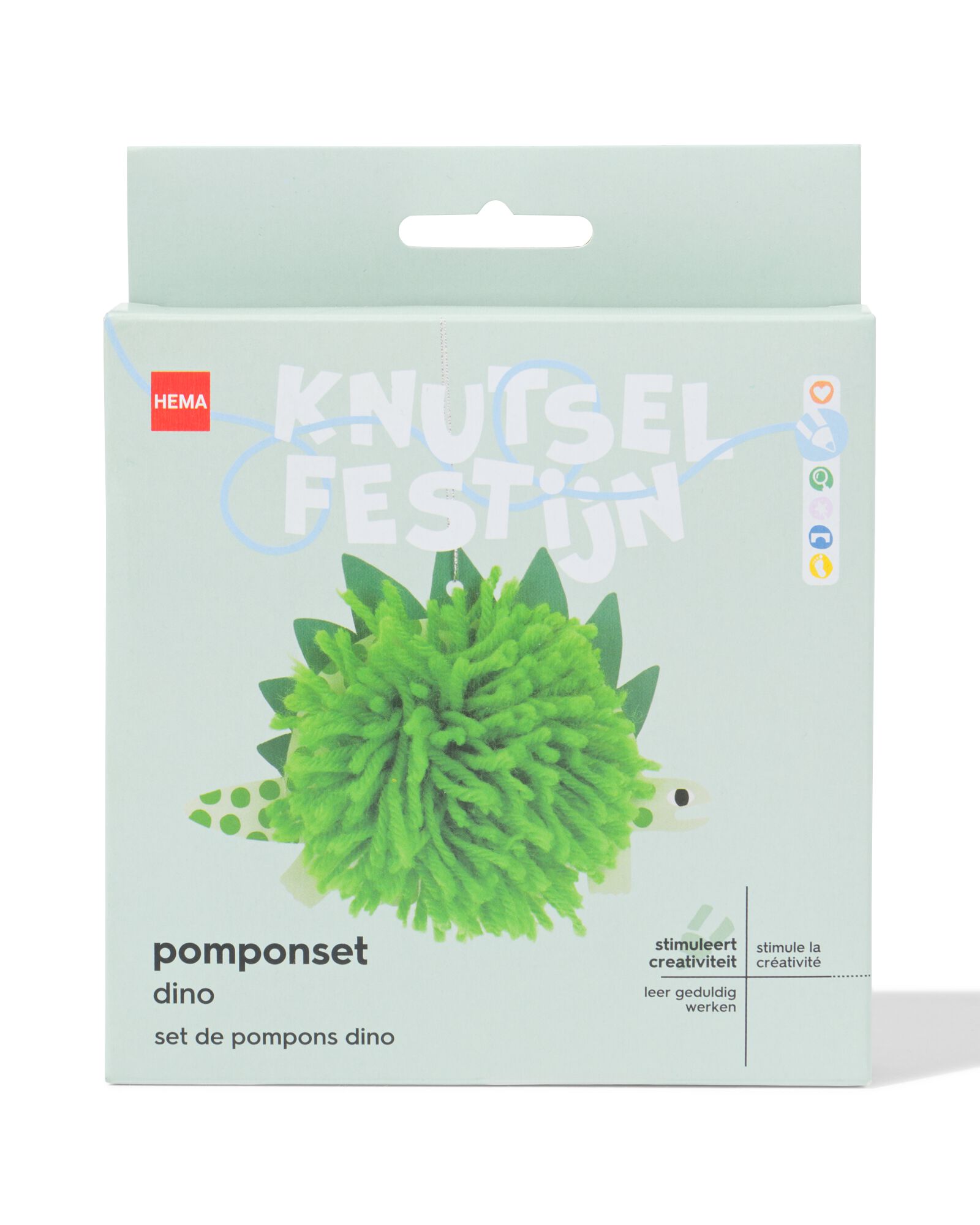 kit pompons dino - 15900337 - HEMA
