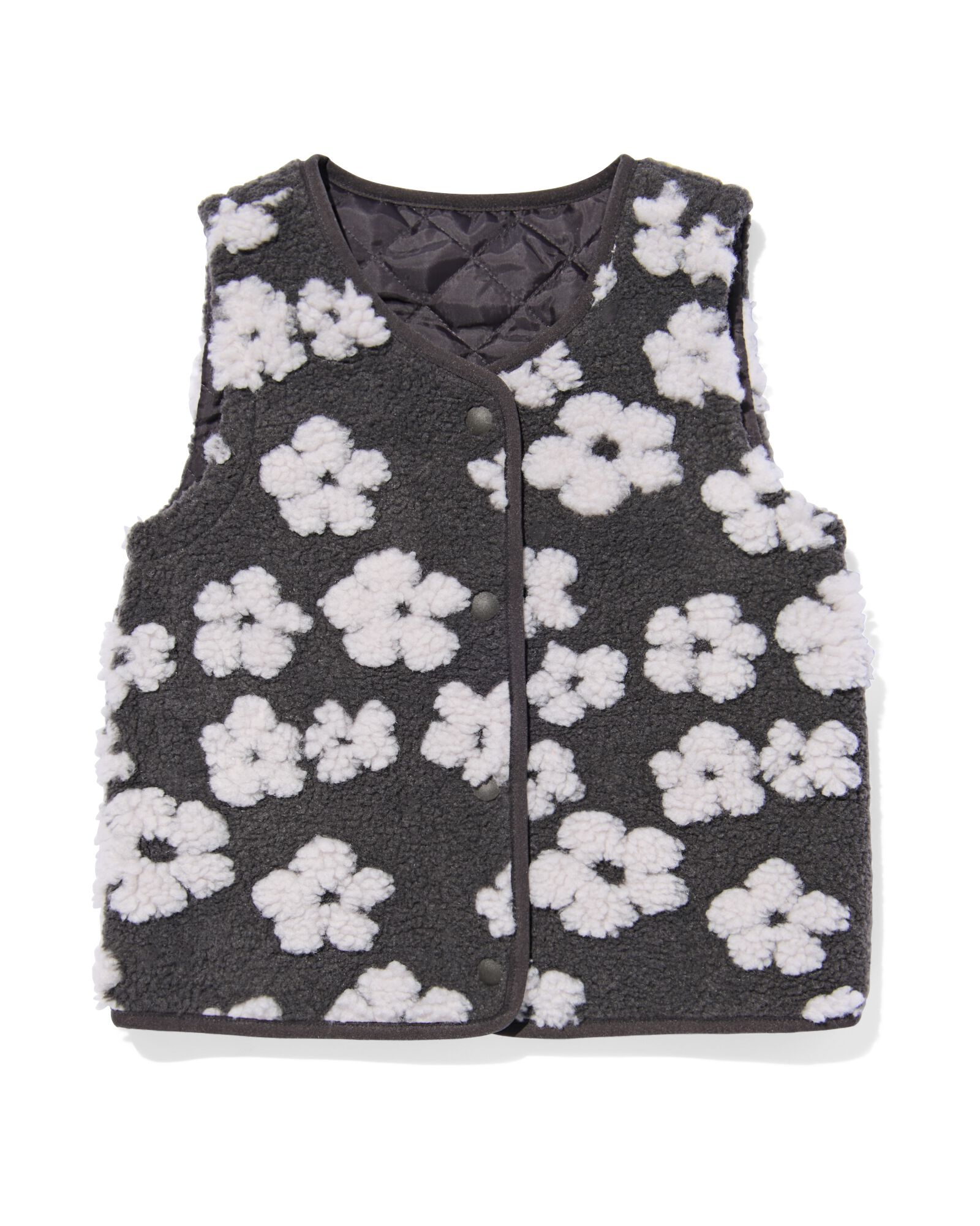 gilet enfant &agrave; fleurs noir - 30888203BLACK - HEMA