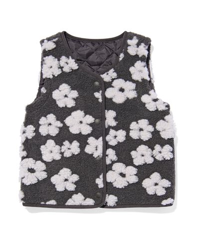 gilet enfant &agrave; fleurs noir - 30888203BLACK - HEMA