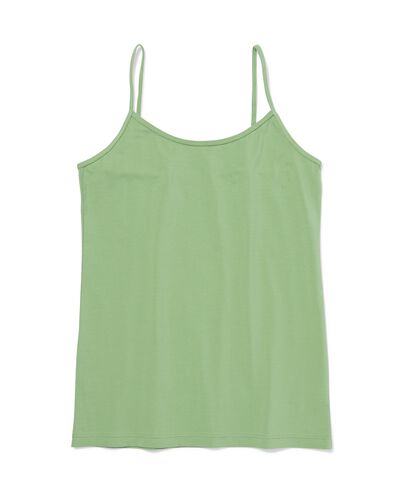 d&eacute;bardeur femme coton bretelles spaghetti  vert vert - 19602581GREEN - HEMA