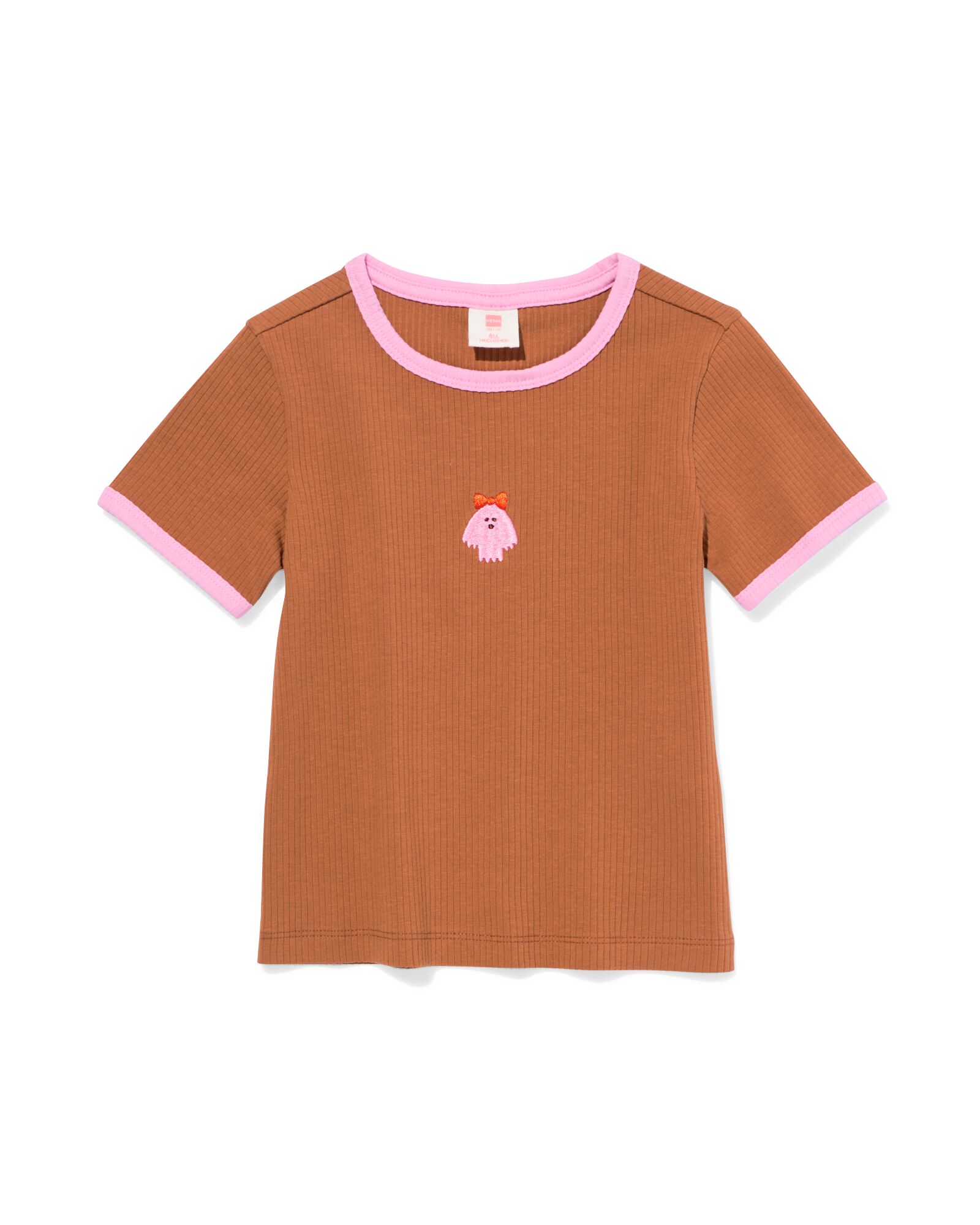 t-shirt enfant c&ocirc;tel&eacute; chien marron - 30859005BROWN - HEMA