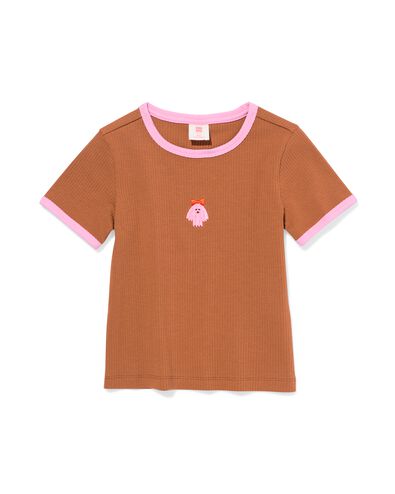 t-shirt enfant c&ocirc;tel&eacute; chien marron - 30859005BROWN - HEMA