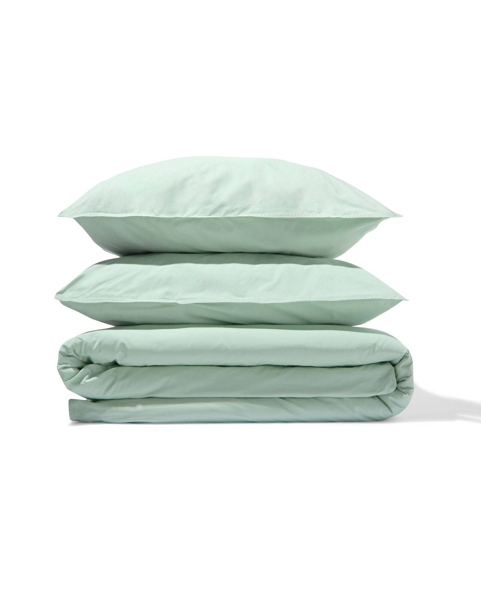 housse de couette 240x200/220 cm percale vert clair  - 5750163 - HEMA