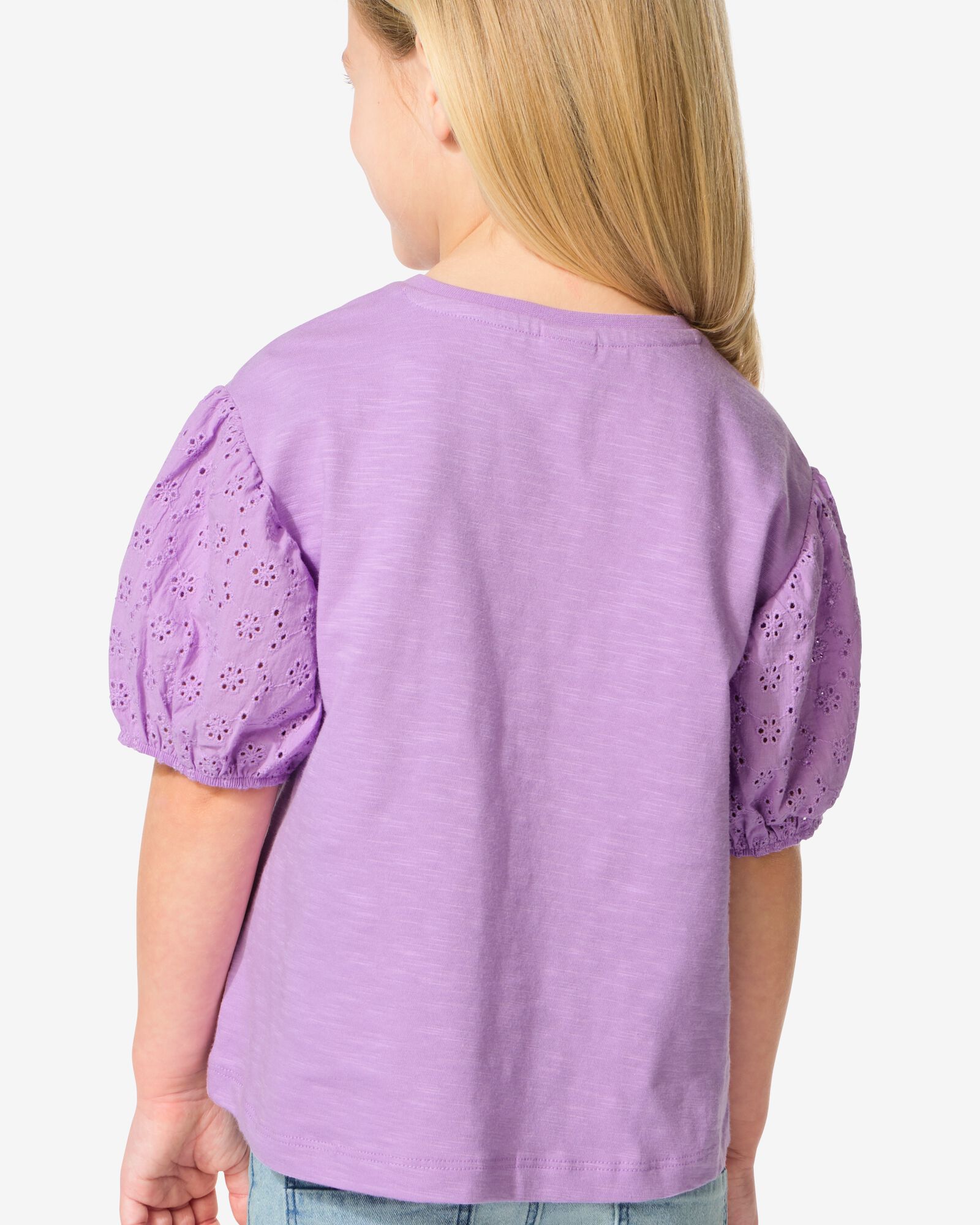 Kinder-T-Shirt, Stickerei violett - 30812653PURPLE - HEMA