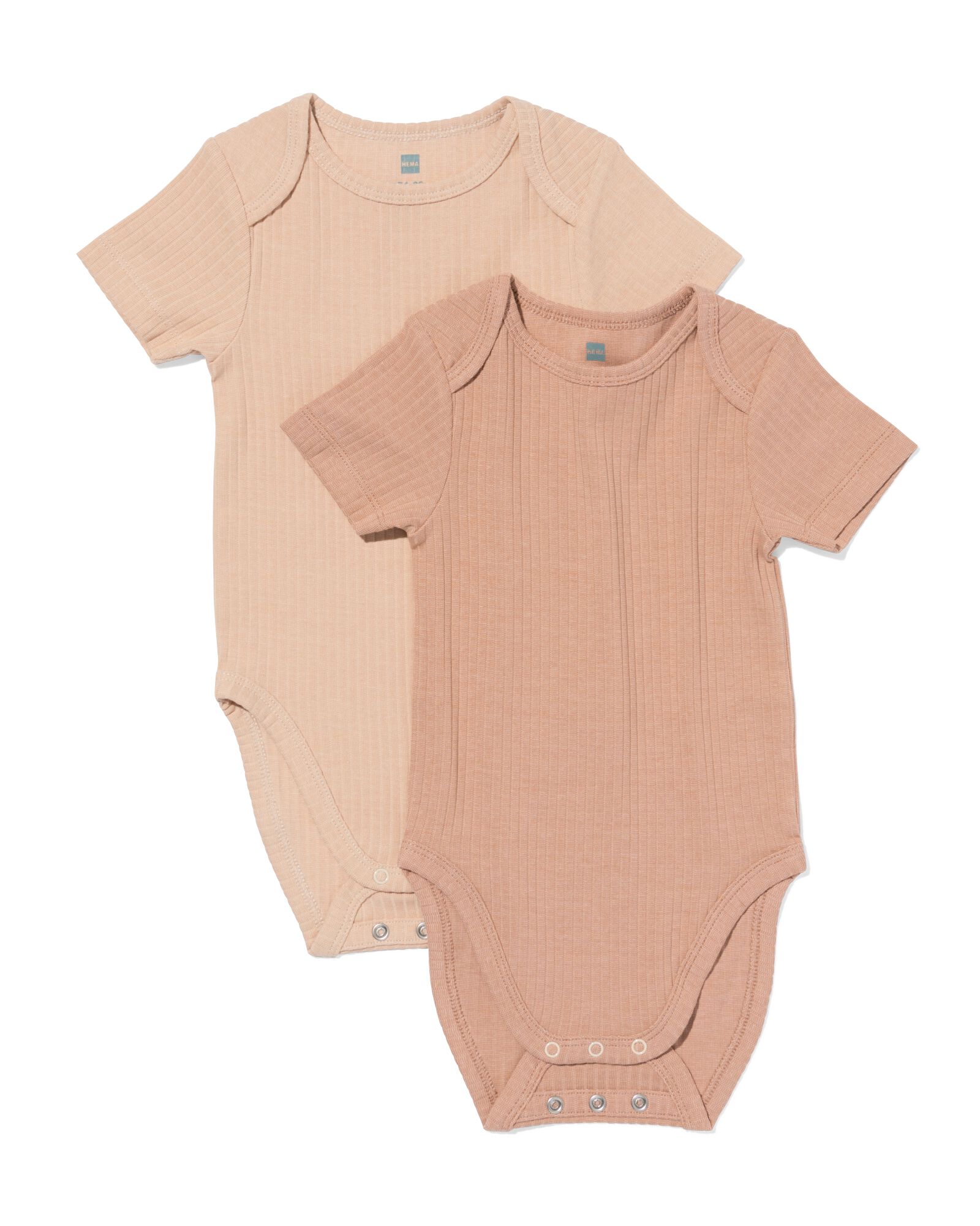body b&eacute;b&eacute; &eacute;volutif en coton stretch - lot de 2 marron - 33327340BROWN - HEMA