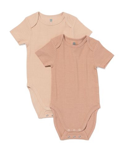 body b&eacute;b&eacute; &eacute;volutif en coton stretch - lot de 2 marron - 33327340BROWN - HEMA