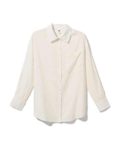dames blouse Lizzy met linnen wit wit - 1000031360 - HEMA
