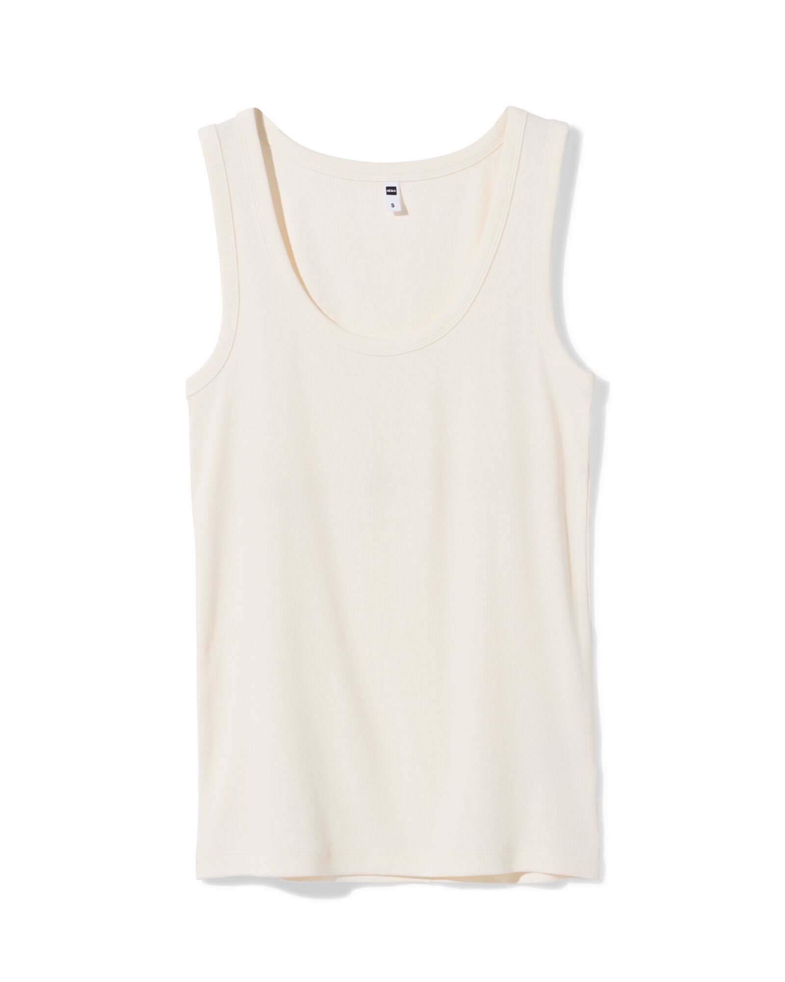 dames singlet Anouk met ribbels wit wit - 1000031338 - HEMA