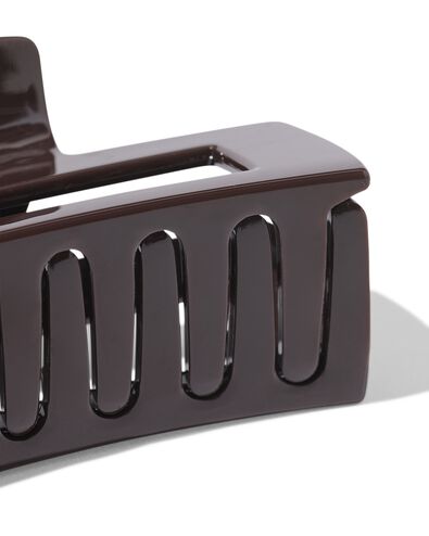 pince &agrave; cheveux 8cm carr&eacute;e marron - 11800219 - HEMA