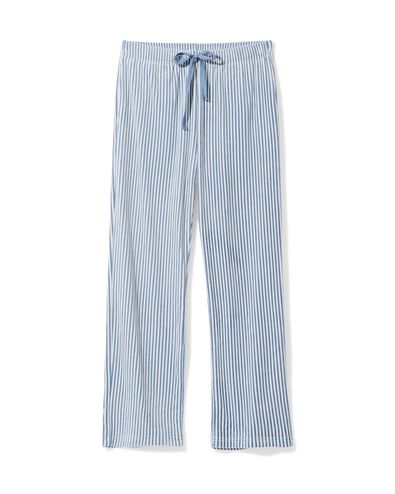 dames loungebroek velours strepen middenblauw - 23401080MIDBLUE - HEMA