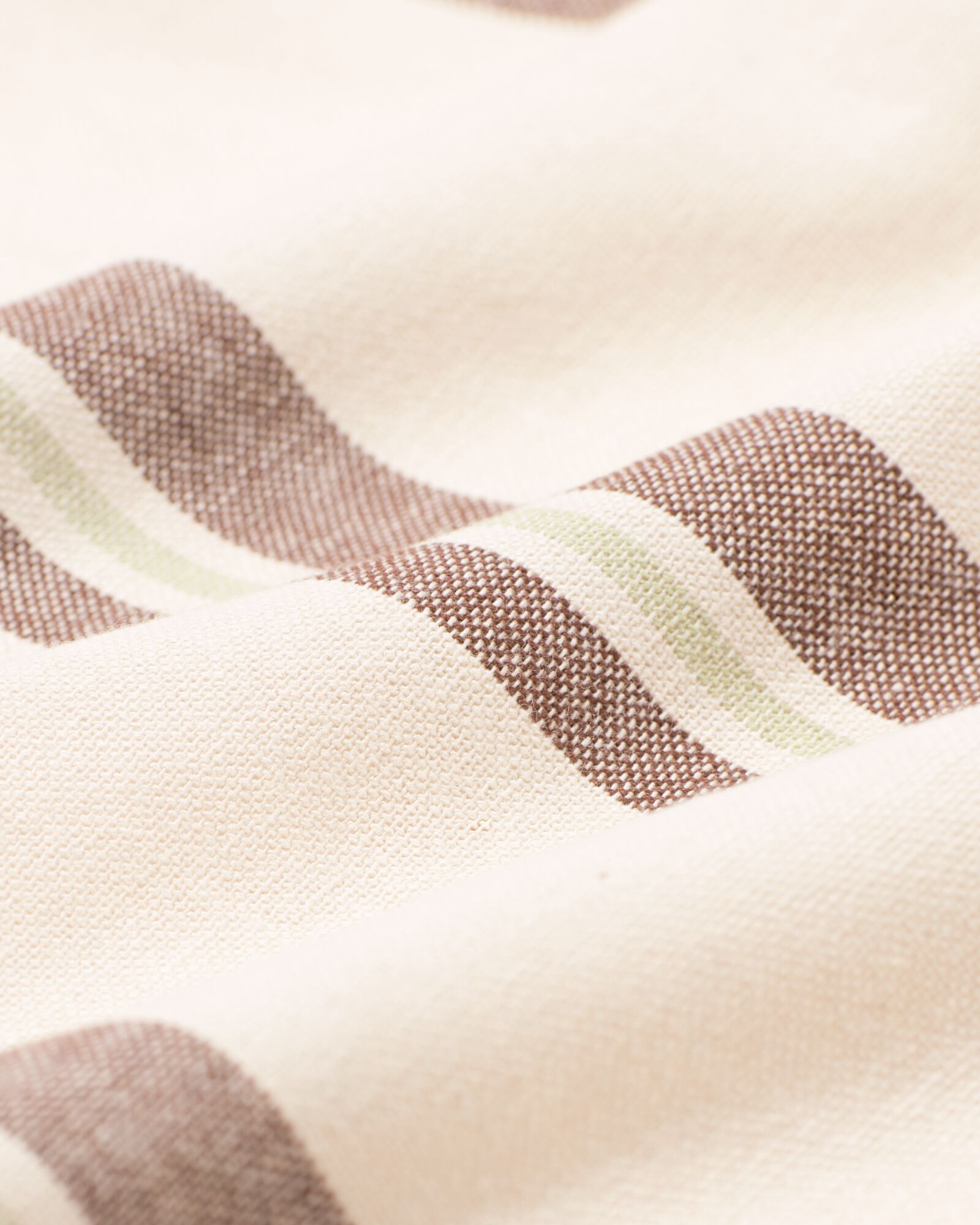 nappe XL 140x240cm coton rayures marron - 5300098 - HEMA