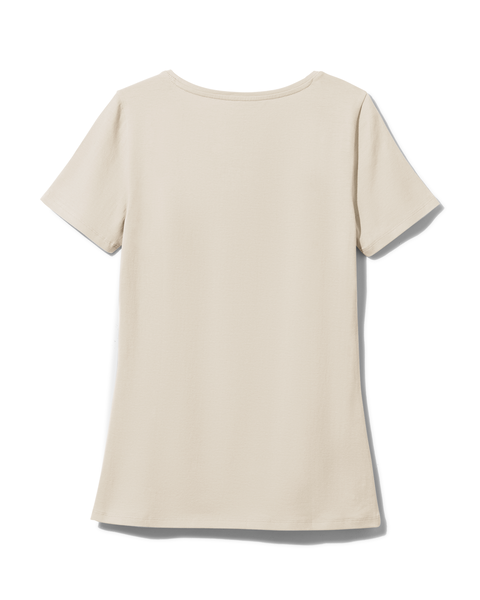 t-shirt basique femme beige beige - 1000029915 - HEMA