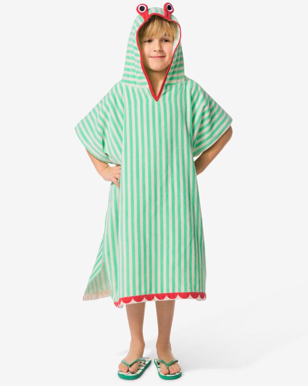 poncho enfant 68x78cm crabe rayures - 5200216 - HEMA