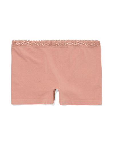 damesboxer naadloos micro met kant lichtbruin - 19690822LIGHTBROWN - HEMA