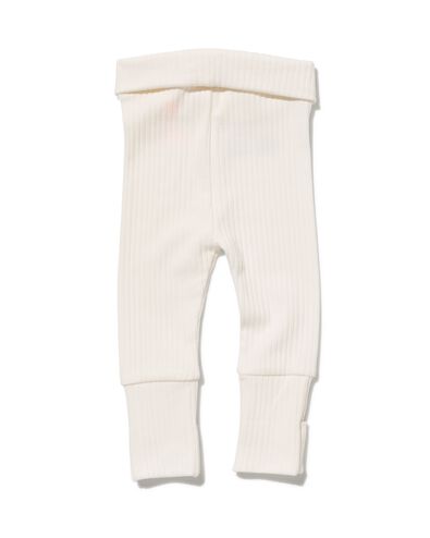 größenflexible Newborn-Leggings, gerippt weiß weiß - 1000029863 - HEMA