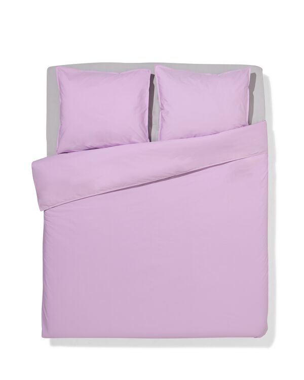 housse de couette 240x200/220 cm, percale de coton h&ocirc;tel lilas - 5750166 - HEMA