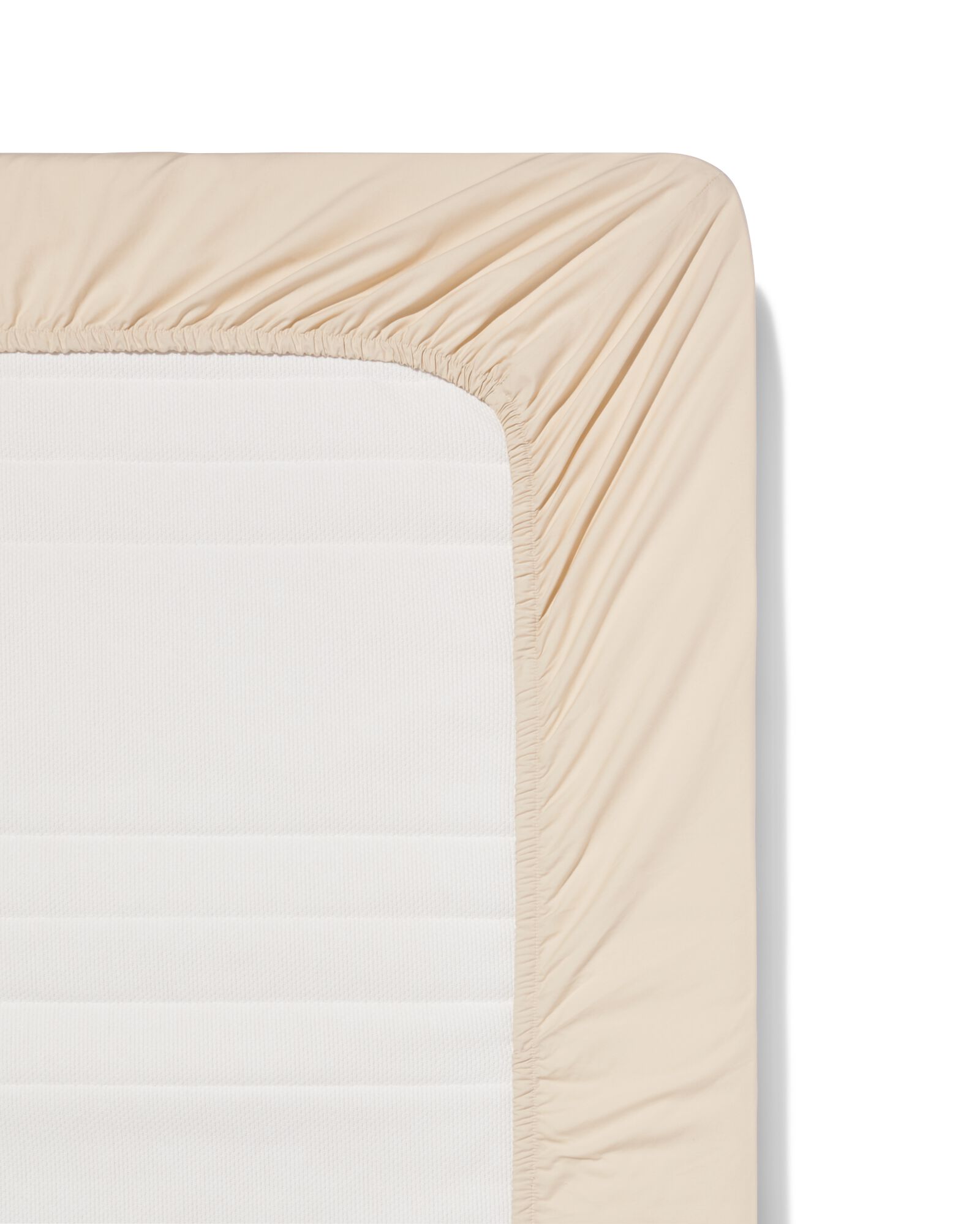 hoeslaken 90x200cm hotel katoen percal beige - 5190230 - HEMA