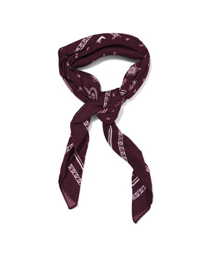 damessjaal 60x60cm viscose paisley rood - 1760182 - HEMA