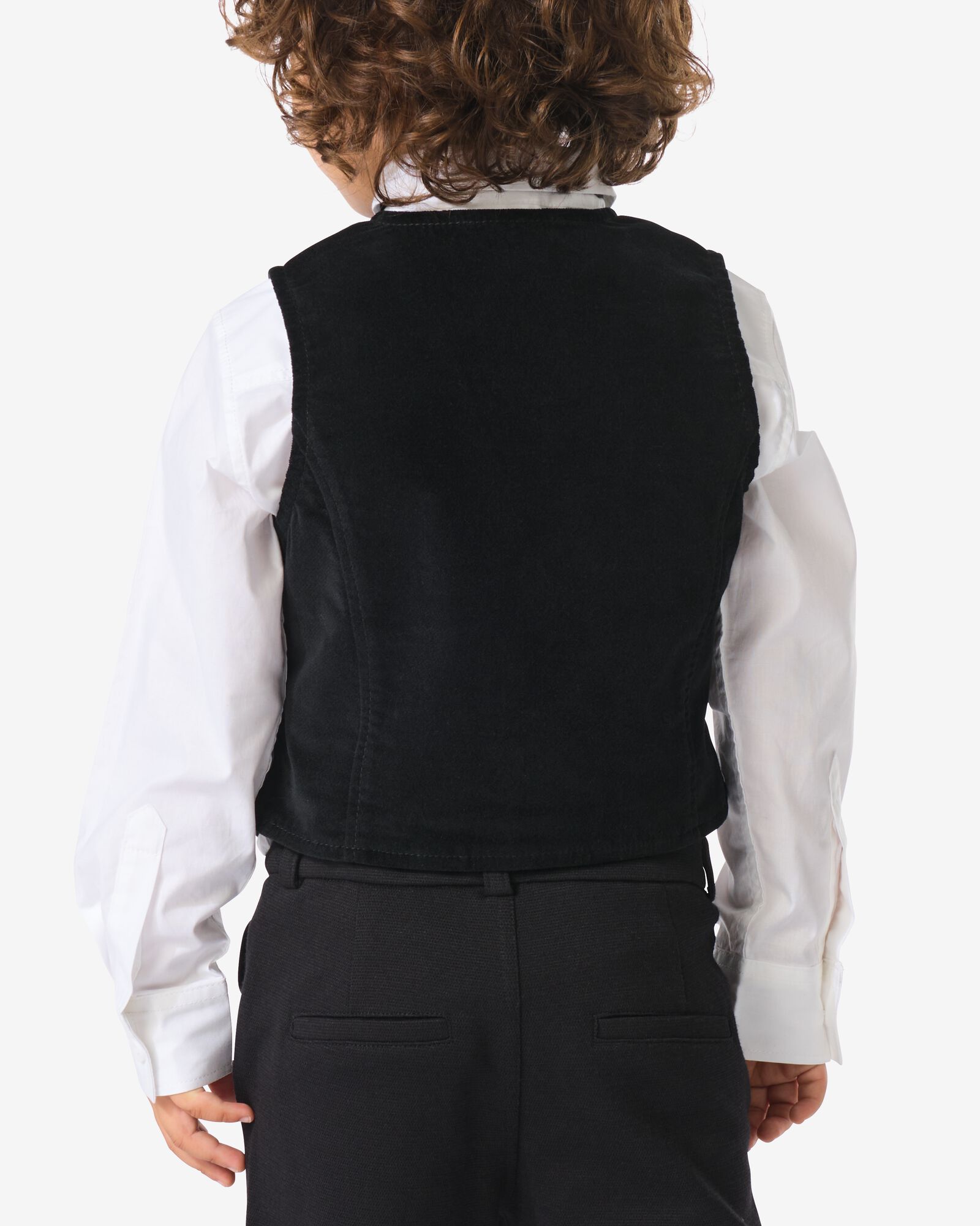kindergilet velvet zwart - 30706601BLACK - HEMA