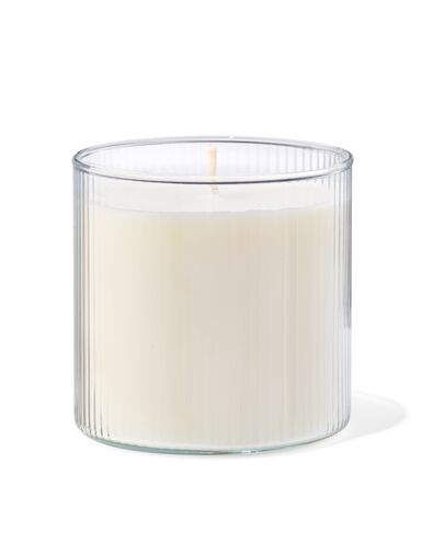 bougie parfum&eacute;e en verre stri&eacute; &Oslash; 10 x 10 lin - 13502387 - HEMA