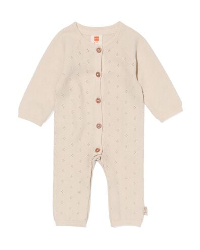 newborn jumpsuit ajour ecru ecru - 1000032582 - HEMA