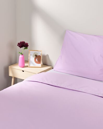dekbedovertrek 140x200/220cm percal lila - 5750164 - HEMA