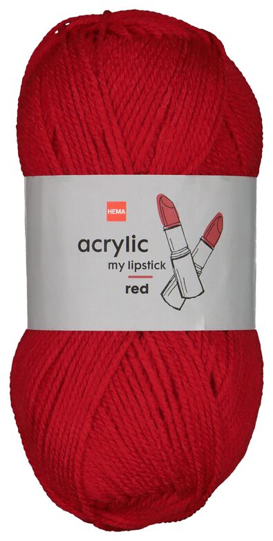 fil à tricoter 100g rouge medium 100 g rouge - 1400045 - HEMA