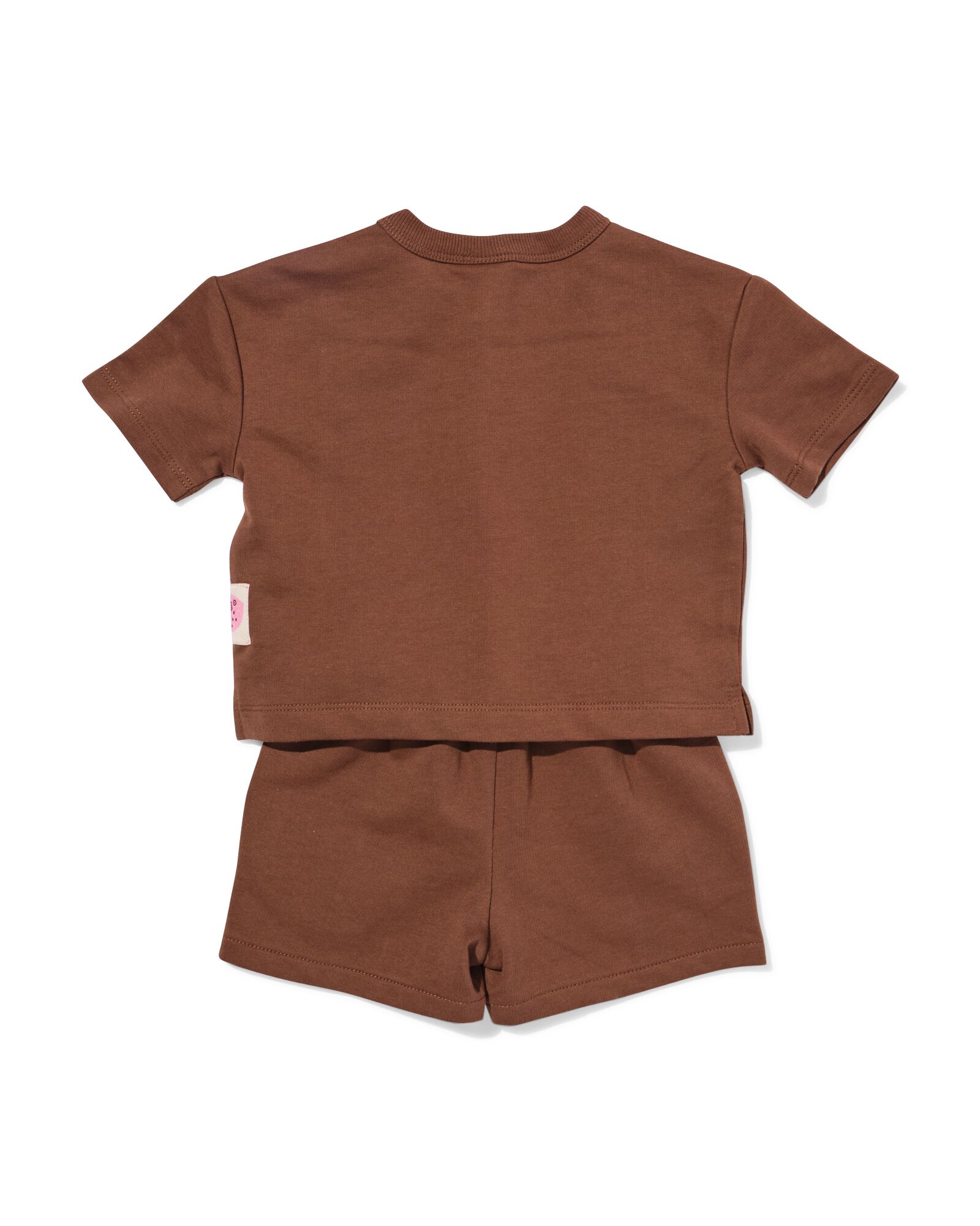 babykledingset sweatstof bruin bruin - 33189170BROWN - HEMA