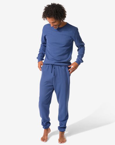pyjama pour hommes gaufr&eacute;  bleu bleu - 23610550BLUE - HEMA