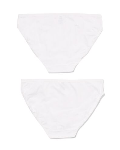 2 slips femme coton stretch blanc XL - 19610934 - HEMA