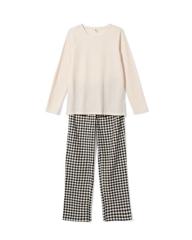 Damenpyjama kariert schwarz schwarz - 23401040BLACK - HEMA
