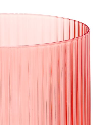 Glas f&uuml;r Duftkerze, ⌀ 10 x 8,5 cm, gerippt, orange - 13507538 - HEMA