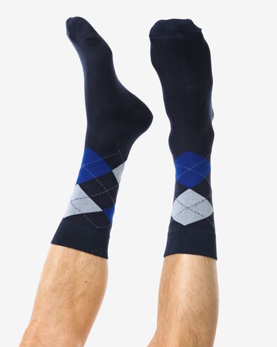 5 paires de chaussettes homme avec coton carreaux multi multi - 4152610MULTI - HEMA