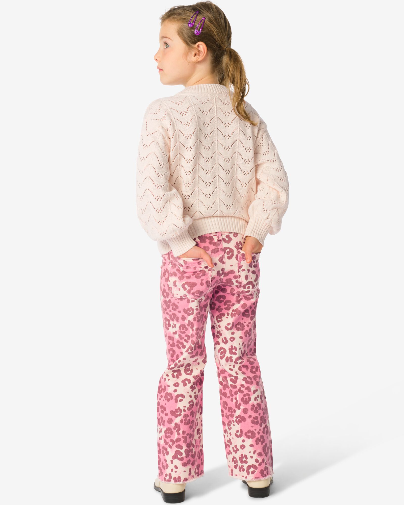 Kinderjeans weit, Tiere rosa rosa - 30838404PINK - HEMA