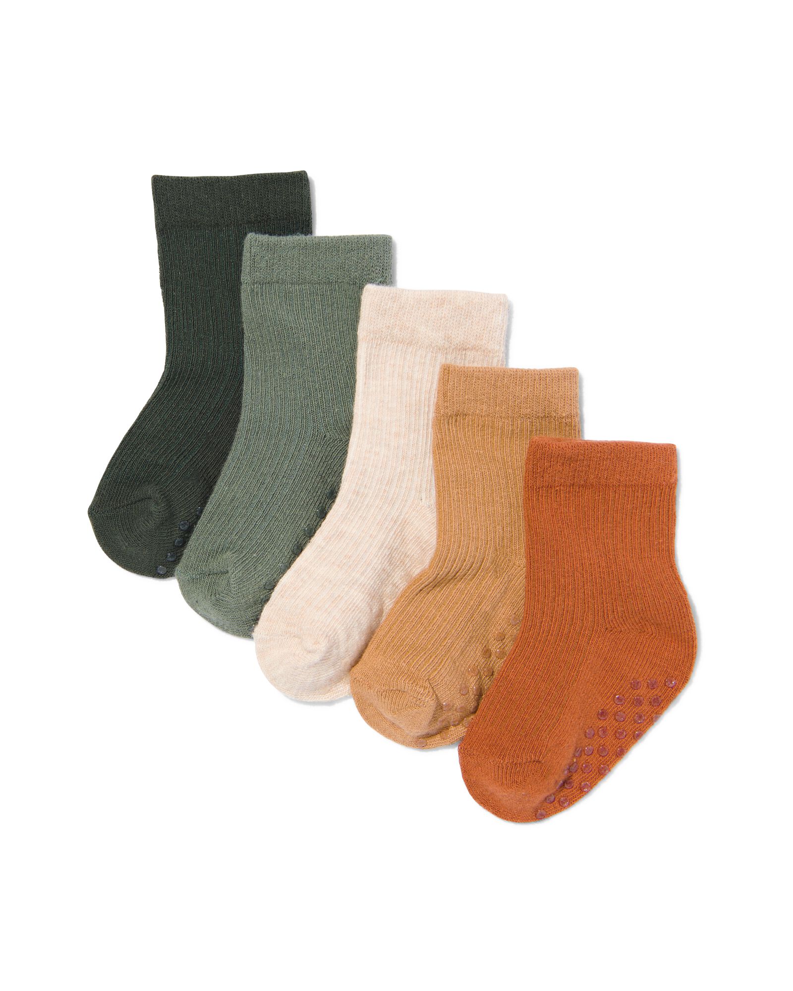 5 paires de chaussettes bébé avec coton marron marron - 4790010BROWN - HEMA