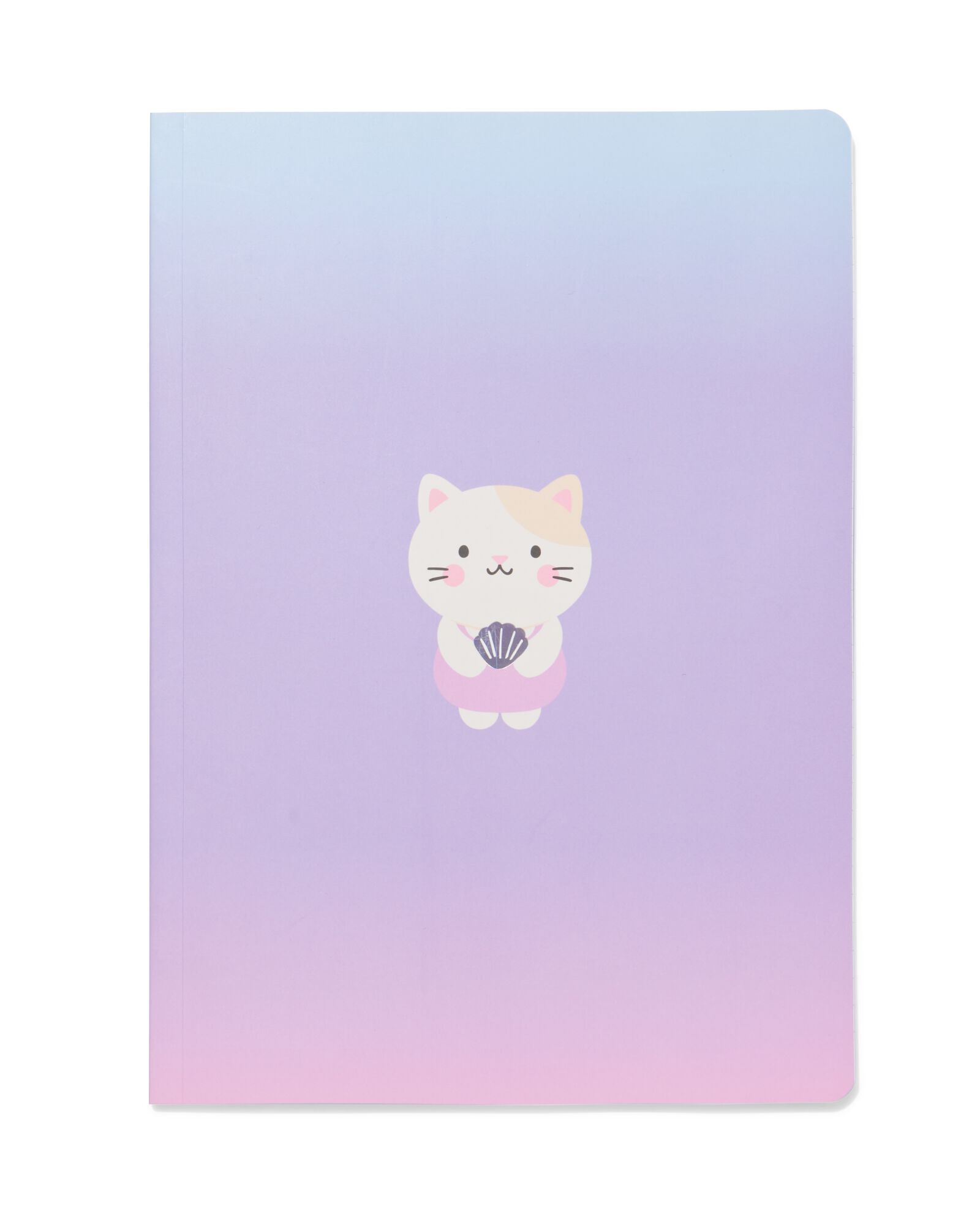 cahier 22,5x18 cm lign&eacute; chat - 14102212 - HEMA