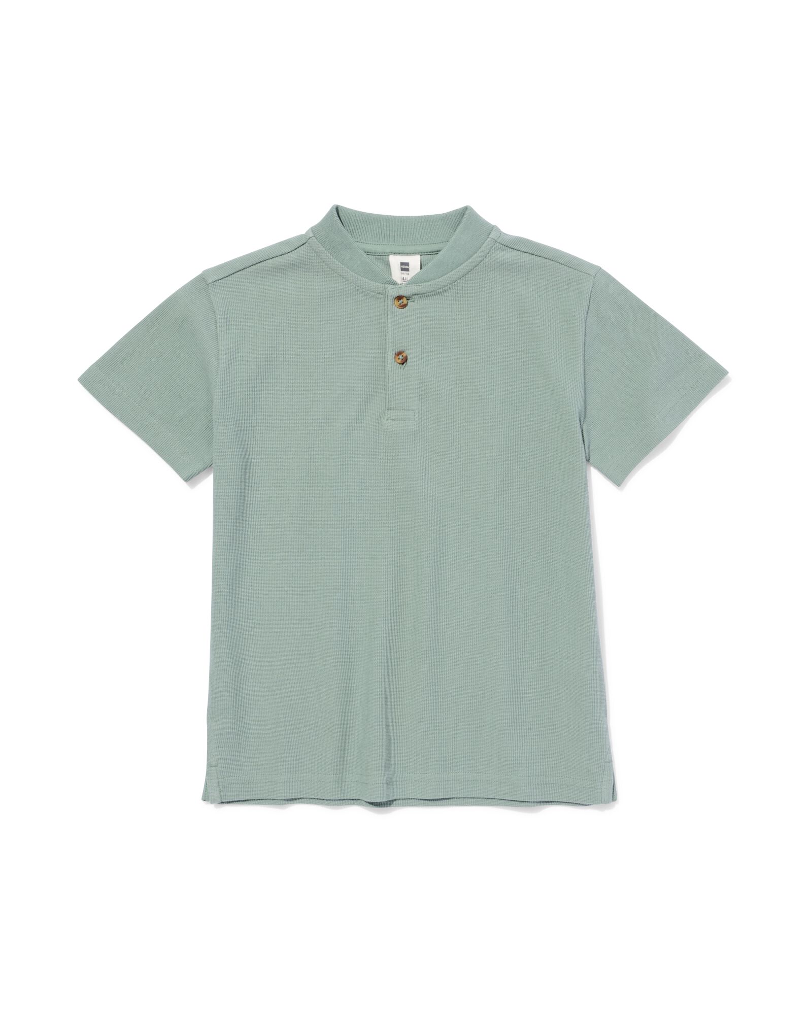 T-shirt enfant gaufr&eacute; vert vert - 30719852GREEN - HEMA