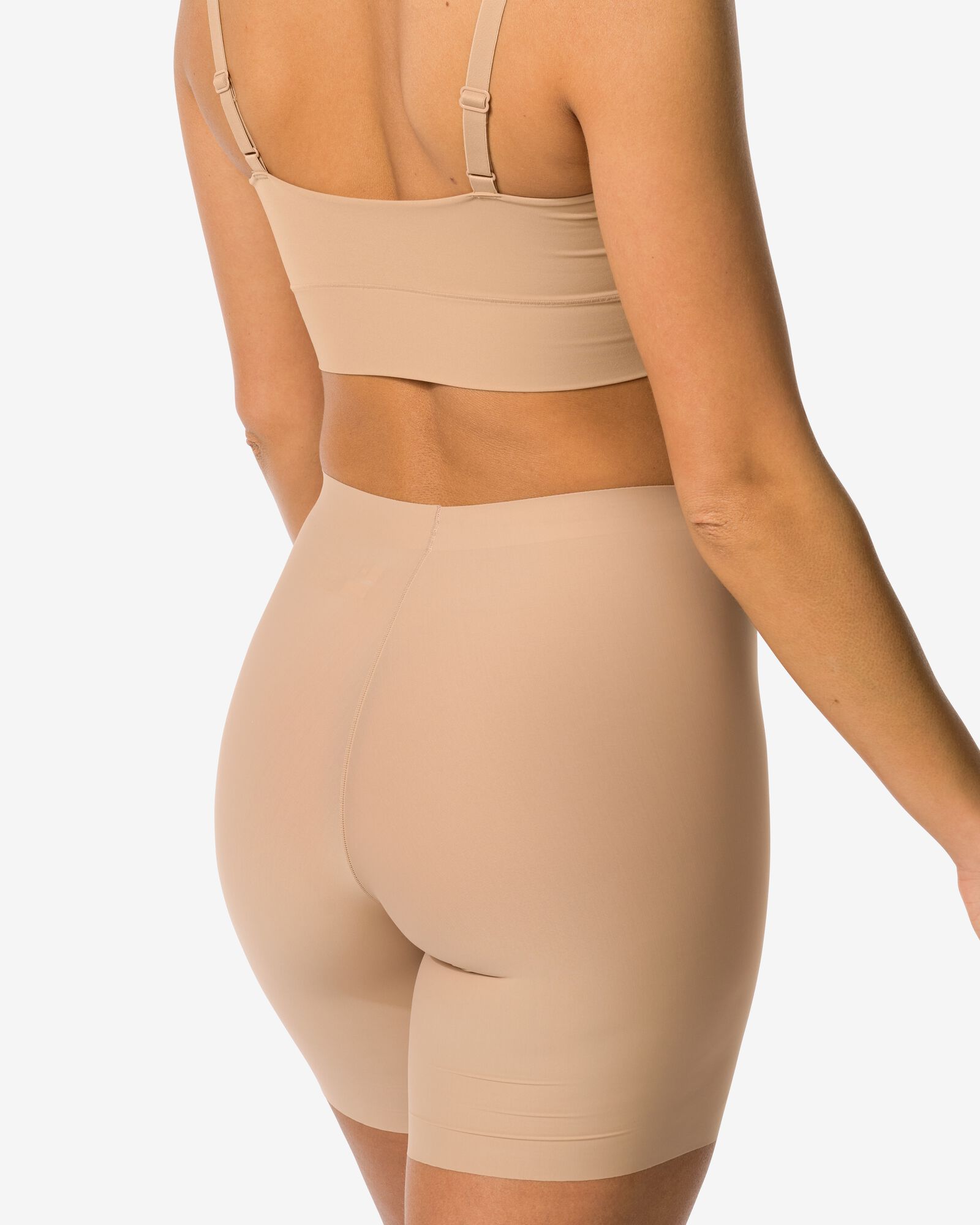 Mittelstark figurfreundliche Radlerhose mit hoher Taille beige beige - 21500367BEIGE - HEMA