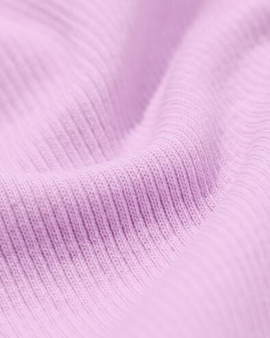 Damen-T-Shirt Clara, normale Passform, gerippt lila lila - 36310760LILAC - HEMA
