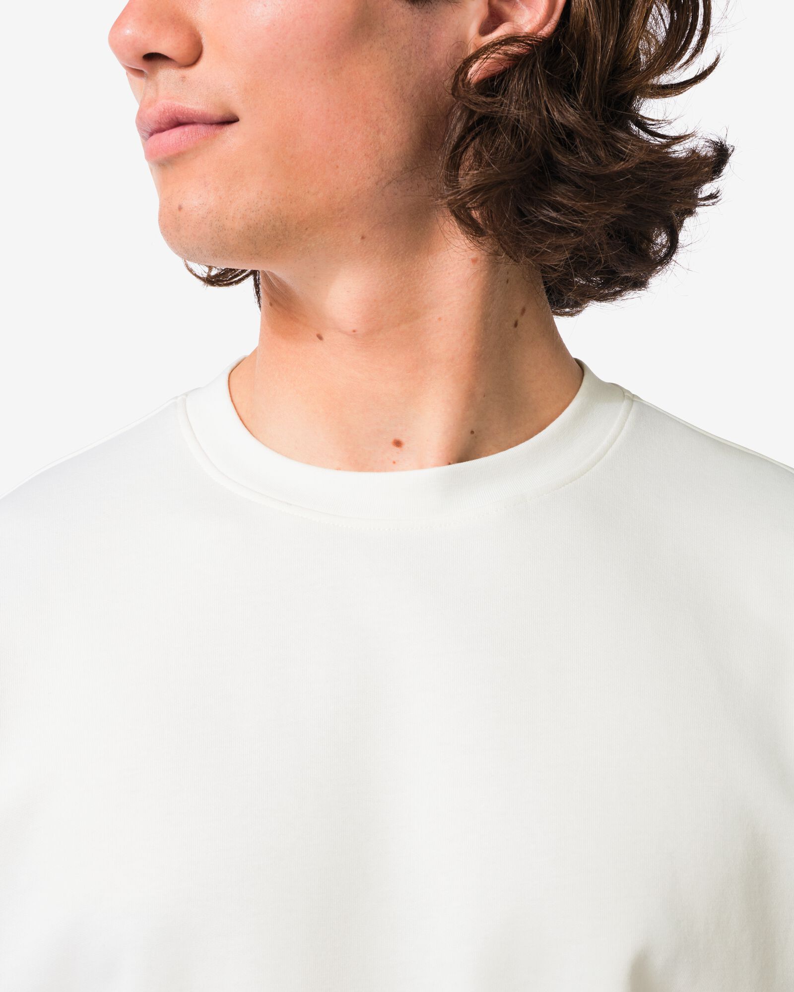 t-shirt homme Job coupe oversize blanc cass&eacute; blanc cass&eacute; - 2179020OFFWHITE - HEMA