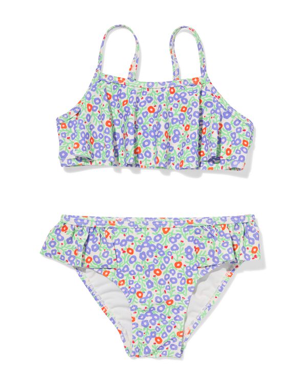 kinderbikini bloemen lila - 22250270LILAC - HEMA