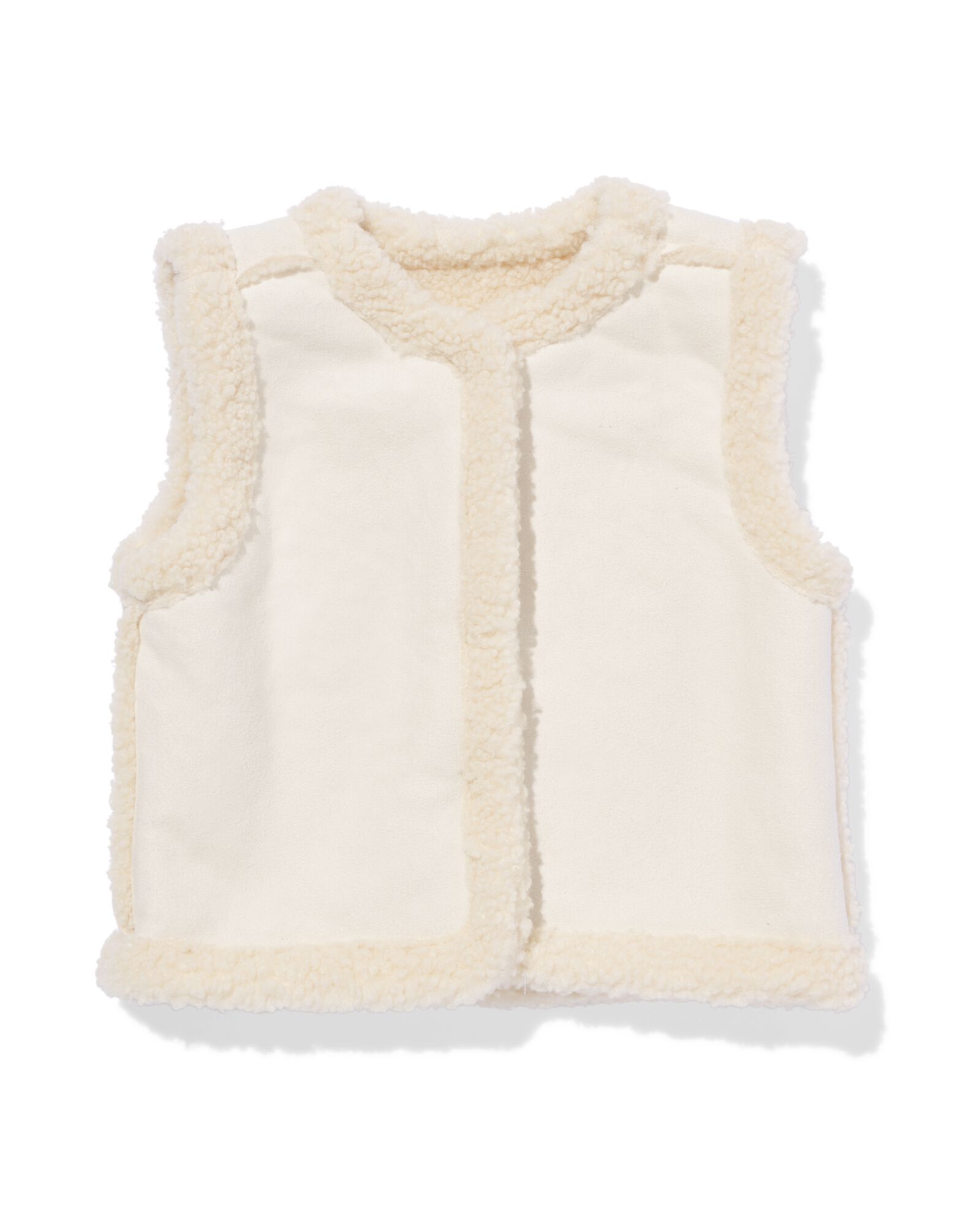 kindergilet lammy gebroken wit - 30842504OFFWHITE - HEMA