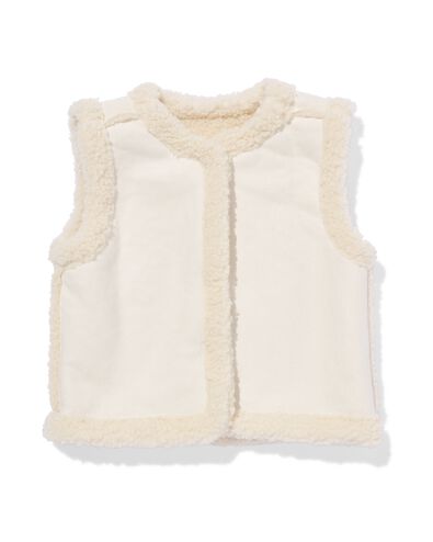 kindergilet lammy gebroken wit - 30842504OFFWHITE - HEMA